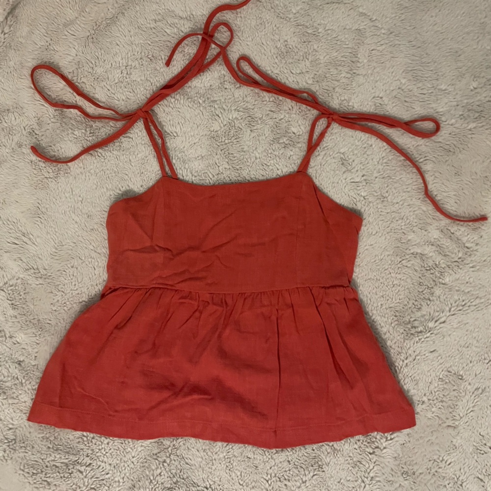 Dex Orange Babydoll Top